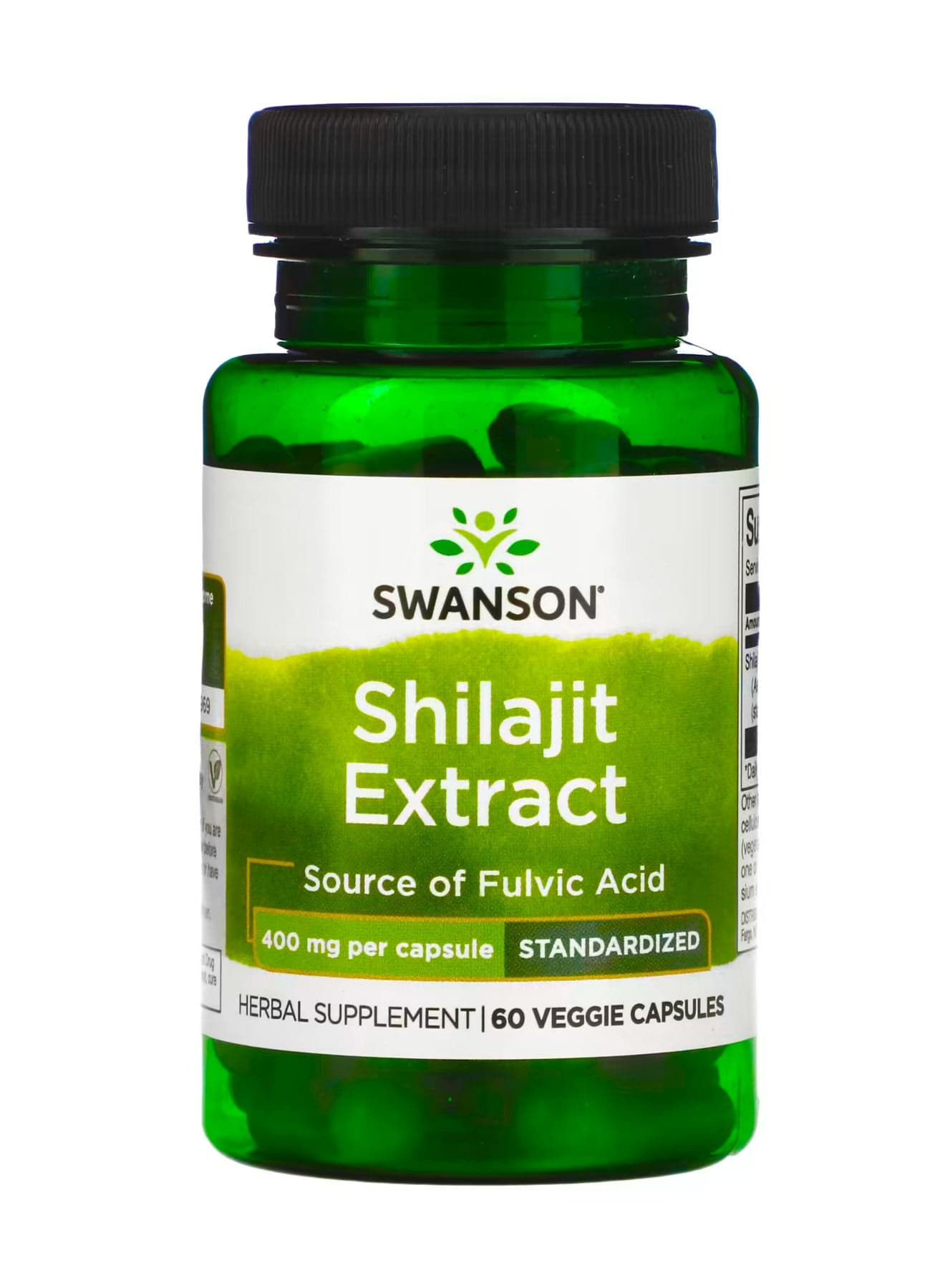 Shilajit Extract Standardized 400 mg 60 Veggie Capsules