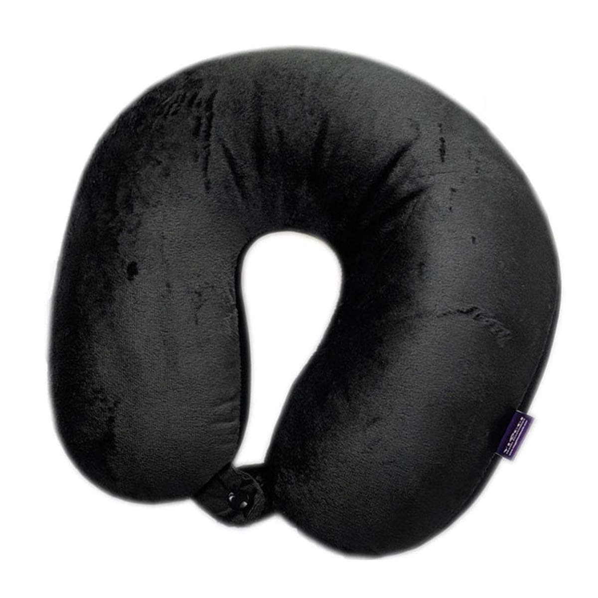 Viaggi Microbead Travel Neck Pillow with Fleece Cover Black