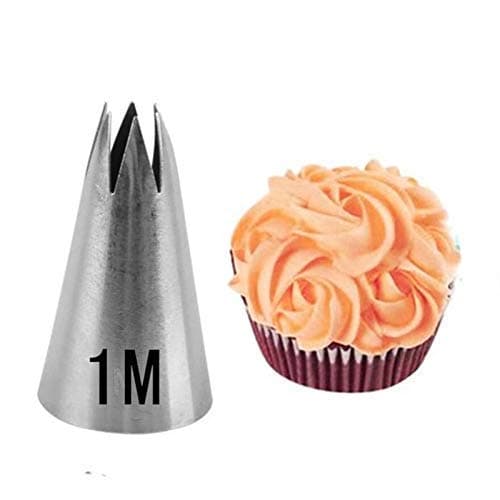 Perfect Pricee (1M) 6 Star Tip, Decorating Cake and Icing Nozzles with 4.5 cm x 2.5 cm
