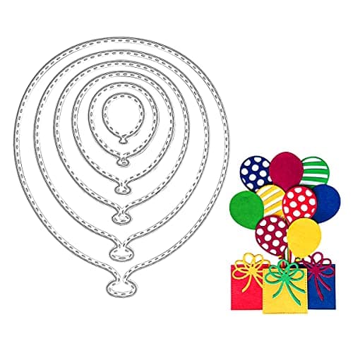 6PCS Balloon Metal Cutting Dies Stencil Template Mould DIY Embossing Stencil for Album Scrapbooking Paper Card Art Craft Decorations