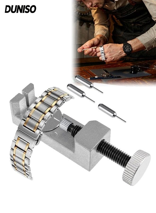 Wristwatch Strap Adjusting Repair Tool With 3 Pins,Watch Band Strap Link Pins Remover Repair Tool,Easy to Remove Watch Regulator Tool for Size Adjustment
