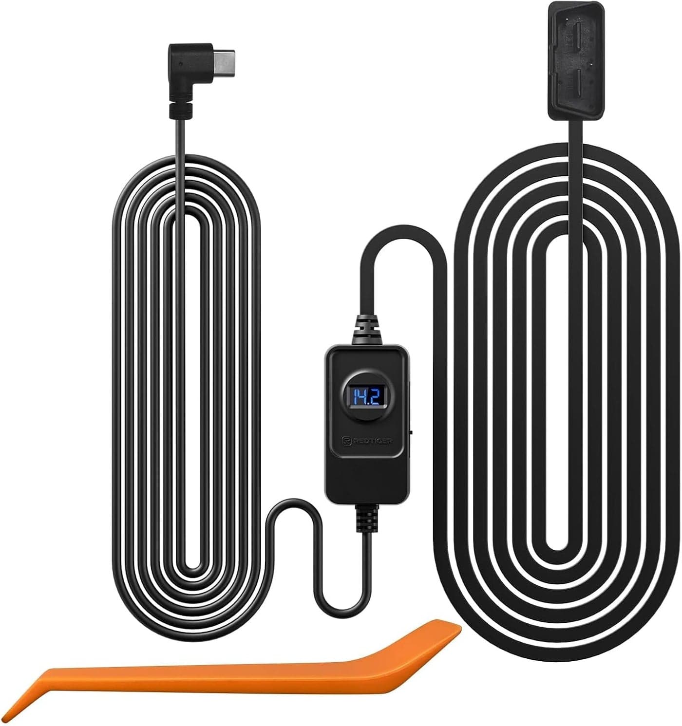REDTIGER Dash Cam OBD Hardwire Kit Power Cable USB C Port 10FT 12V-24V to 5V with Low Voltage Protection
