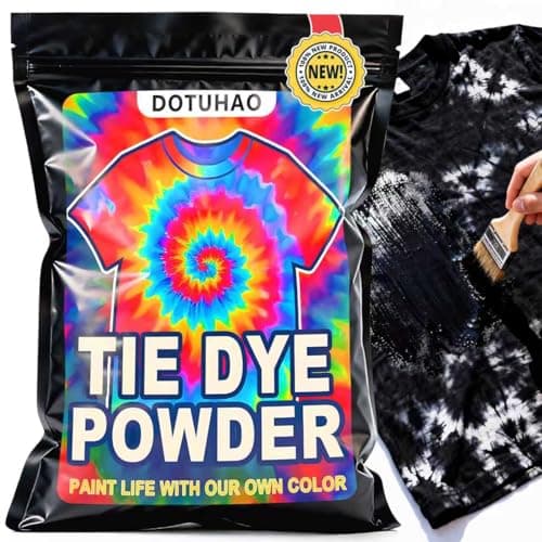 DOTUHAO Tie Dye Powder Black Fabric Dye Tie Dyes for Clothes Creative Dyes for Clothes Perfect for Arts Crafts DIY Fabric Art Black 2 OZ