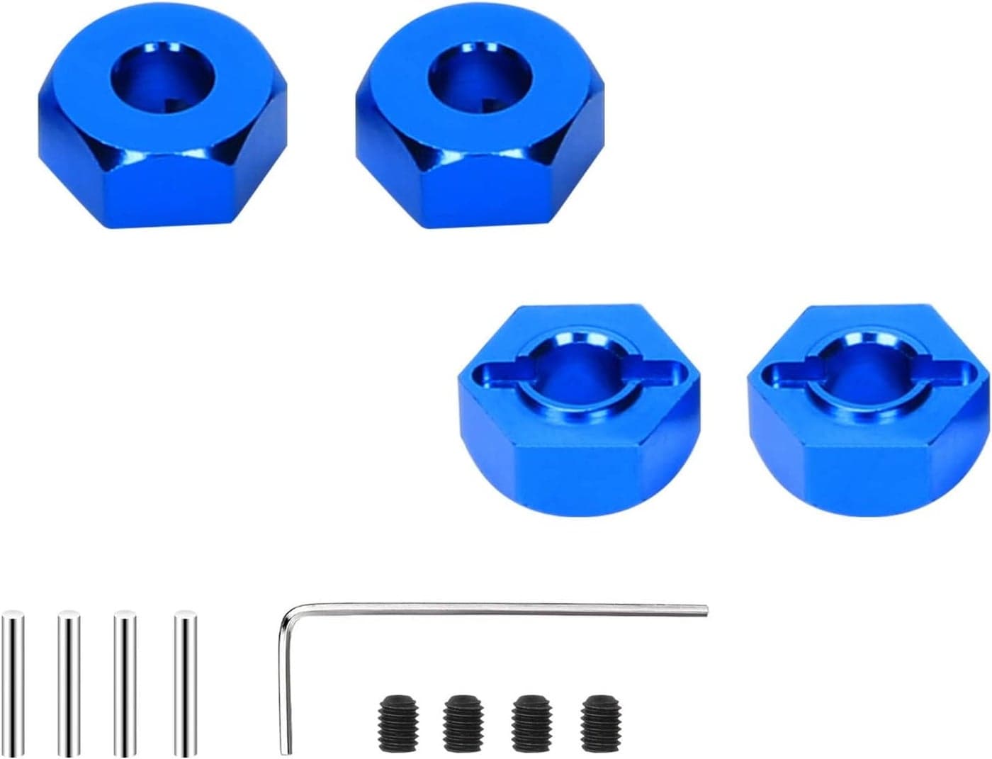 RCAWD 12mm Wheel Hex Hub for Arrma 1/10 Gorgon 4X2 MEGA 550 - Blue