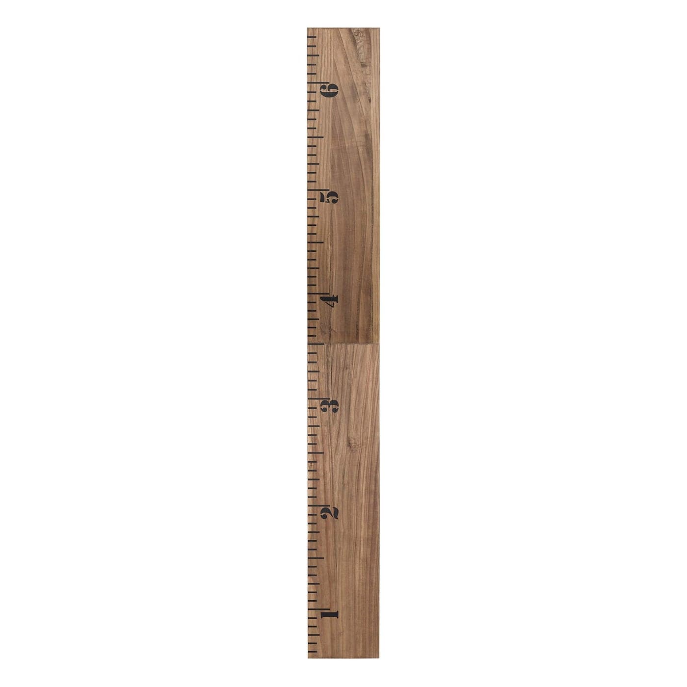 Kate and Laurel Growth Chart 65 Wood Wall Ruler Rustic Brown