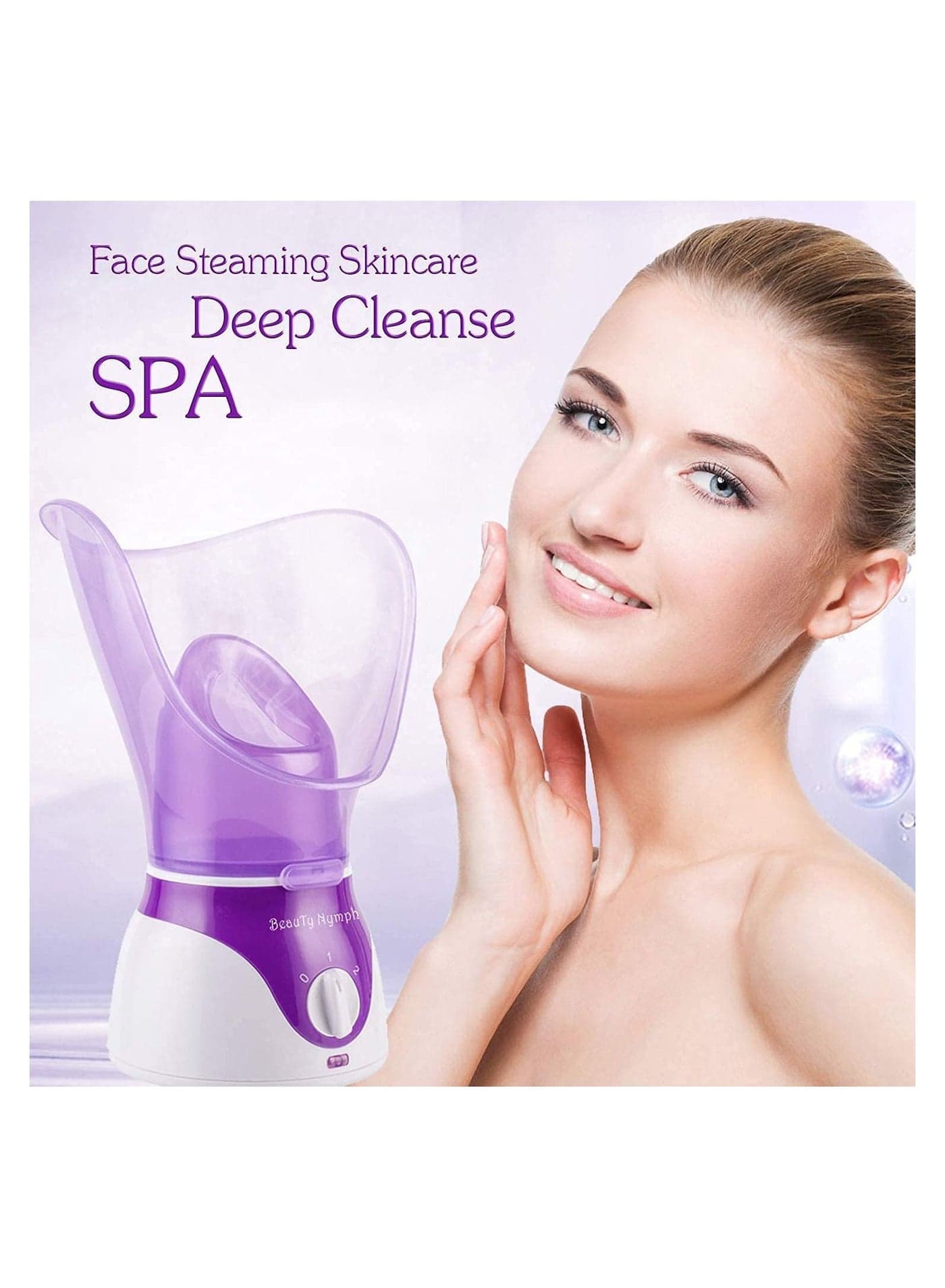 Nano Facial Steamer Hot Mist Facial Steamer Deep Cleansing Facial Cleanser Moisturizing Spray with Blackhead Remover Home Spa Saun
