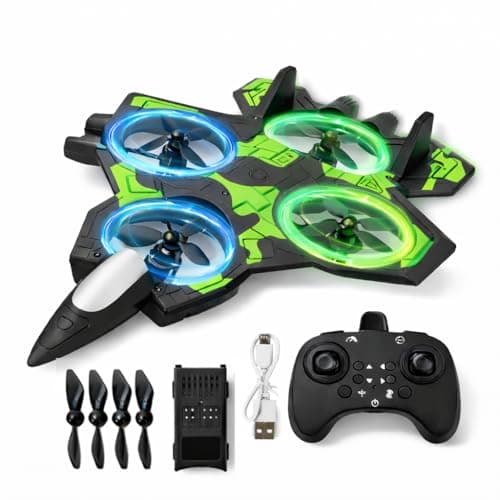 Remote Control Jet Drone with LED Lights and Controller