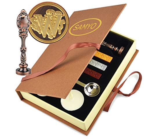 Samyo Wax Sealing Stamp Classic OldFashioned Antique Alphabet Initial Letter Creative Romantic Seal Stamp Maker Copper W