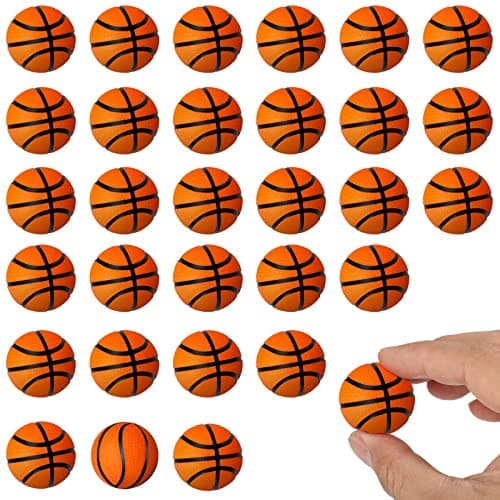 30 Pcs Mini Basketballs Stress Balls 118 Inch Mini Basketball Party Favor Tiny Foam Basketballs Small Soft Sports Balls Basketball Decorations Foam Toy for Relief Party