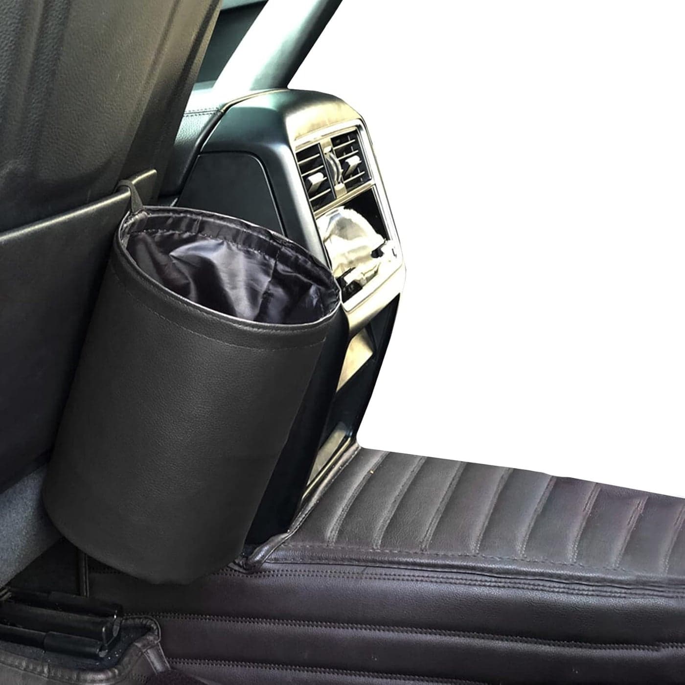 Collapsible PU Leather Car Trash Can