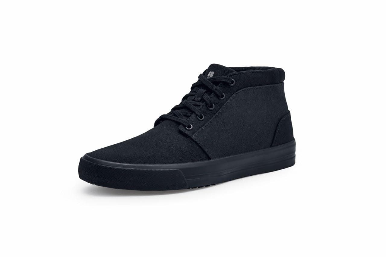 Shoes for Crews Cabbie II, Unisex Slip Resistant Work Shoes, Black, Size 10.5/12