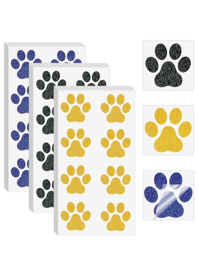 20 Sheets 240 Pcs Dog Paw Glitter Tattoo Sticker Temporary Tattoos Dog Paw Body Tattoos for Women Girls Face Body Accessories (Dog Paw Style)