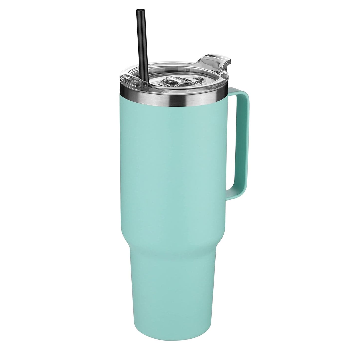HASLE OUTFITTERS 40 oz Stainless Steel Tumbler with Handle Vacuum Insulated Tumblers Bulk Reusable Double Wall Travel Coffee Mug Durable Powder Coated Water BottleMint Green 1