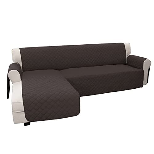 EasyGoing L Shape Sofa Slipcover Sectional Couch Cover Reversible PetFriendly XLarge ChocolateChocolate