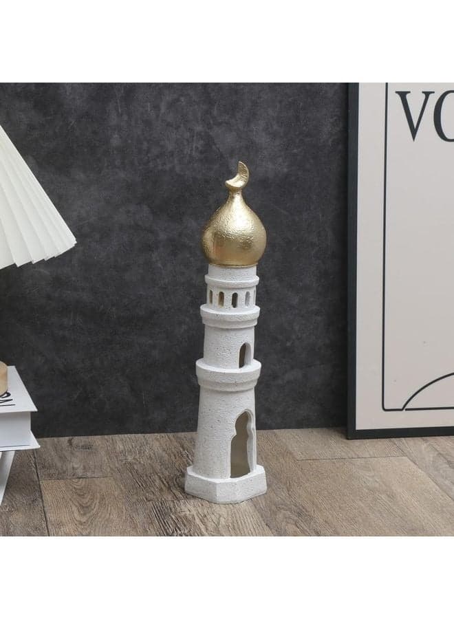Islamic Cultural Decor Handcrafted Resin Mosque Tower Models Home and Office Display Ornaments