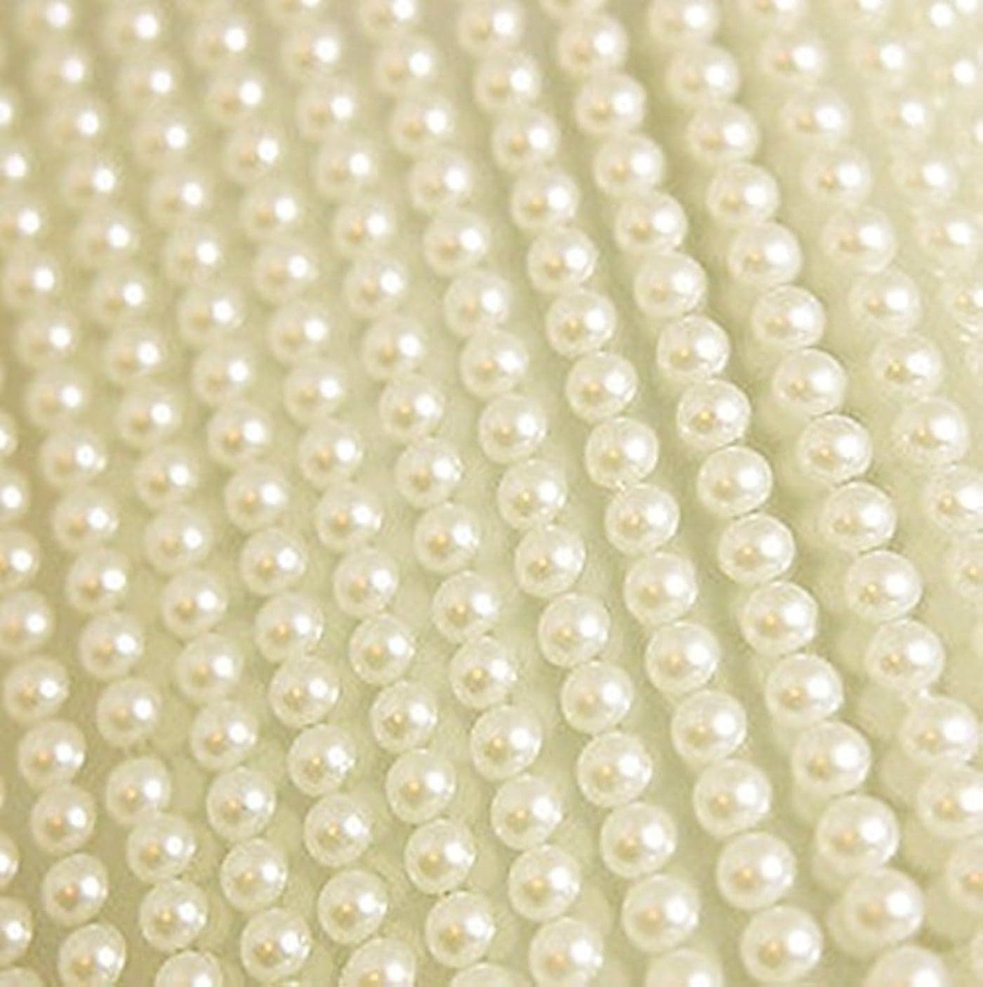 1000 x Ivory Self Adhesive Stick On Flat Back Pearl Beads Gems Strips Weddings Crafts 3mm
