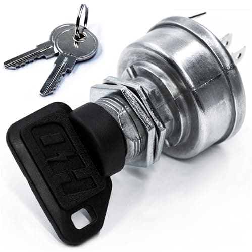 HD Switch Starter Ignition Key Switch fits John Deere 130 160 165 170 175 180 185 240 245 260 265 285 320 500 Garden Tractor Mowers wProtective Umbrella Key 3 Keys Free Carabiner