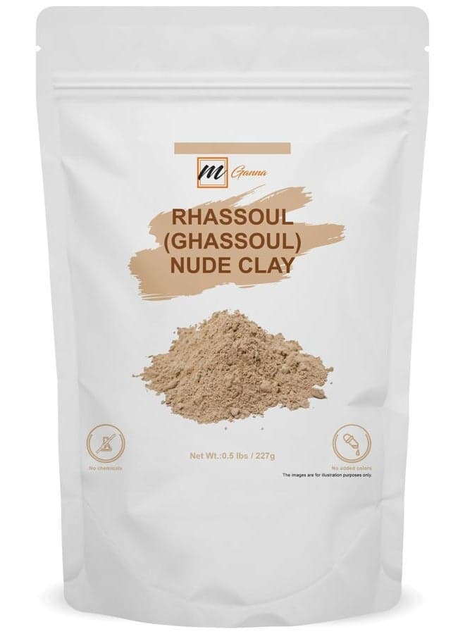 100% Natural Moroccan Rhassoul Clay Powder/Nude/Ghassoul Lava Clay Powder for Hair Masks, Creams, Face Masks, Scrubs and Soap Making 0.5 LBS / 227 GMS