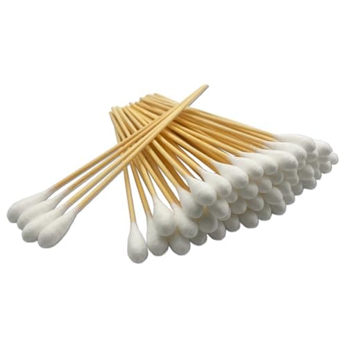 6 Inch Long Large Size Cotton Swabs 100PCSBamboo Sticks Highly Absorbent Tipped Applicators for Pet Care