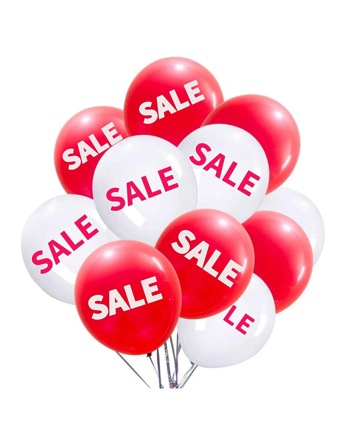 HK balloons Rubber Pack Of 50 "Sale " Red And White Printed Balloons Decoration for Product Promotion Sale Marketing Party Decoration Balloons