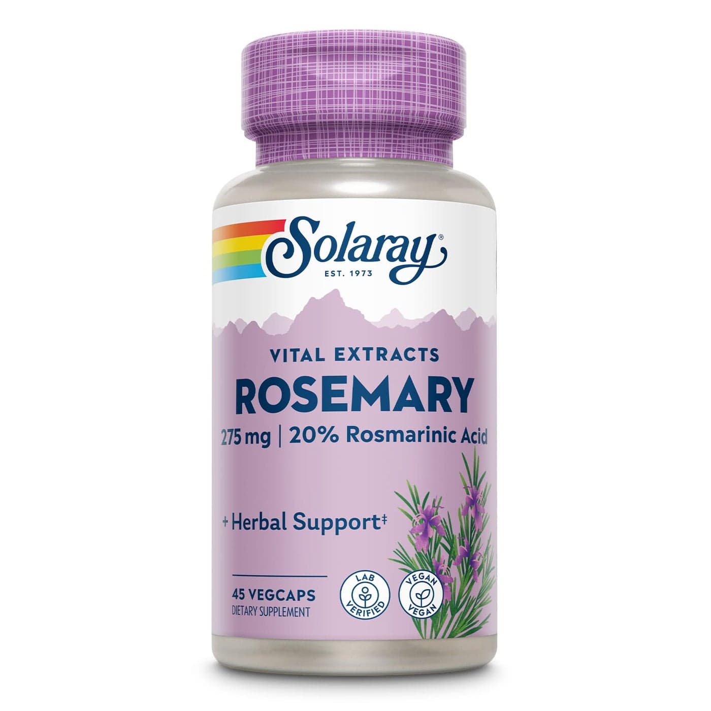 SOLARAY Guaranteed Potency Rosemary Leaf Extract Veg Cap BtlPlastic 275mg 45ct
