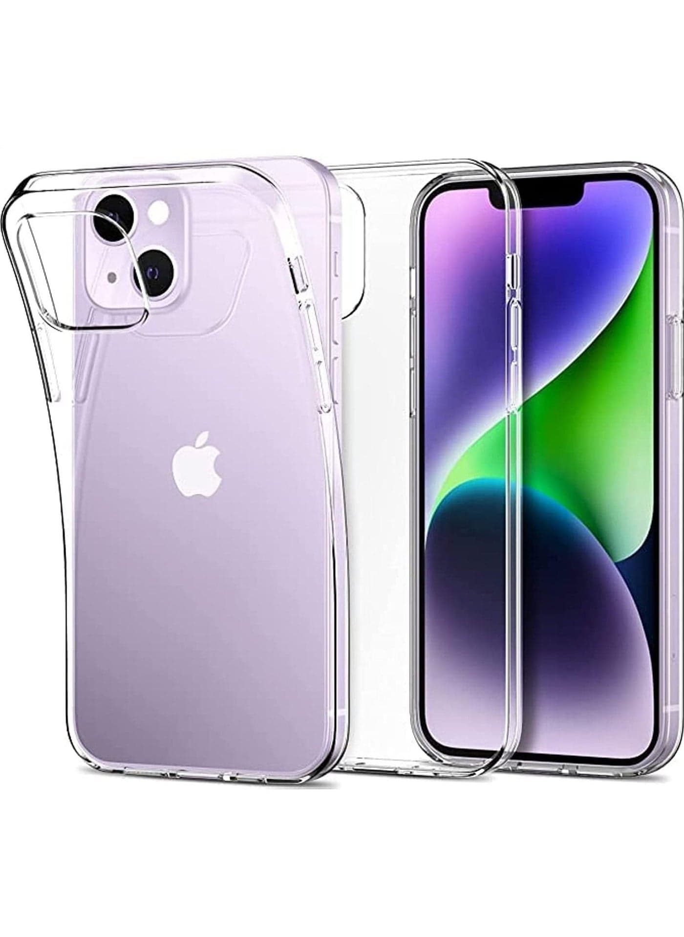 iPhone 14 Series Transparent Case Cover Ultra Slim Crystal Clear Transparent Soft PTU Material Corner Bumpers Shock Proof Anti Scratches (IPhone 14)