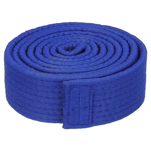 PATIKIL Taekwondo Colored Ranking Belt 1.5" x5.9Ft 1.8m, Polyester Martial Arts Judo Karate Belt for Coach Teaching Practice, Blue