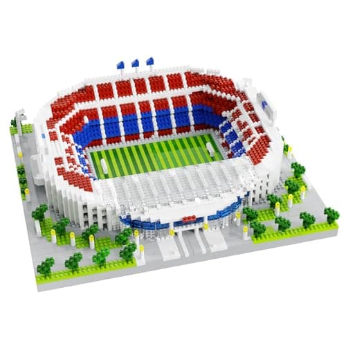 Barcelona Soccer Stadium Micro Blocks Building Sets Micro Mini Bricks Architecture Building Block Sets for Adults Football Field Building Blocks for Girls and Boys Fans Aged 14 and Up