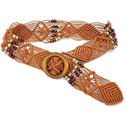 Cinlan Women's Bohemian Style Rope Braid Waist Belt (Style3)