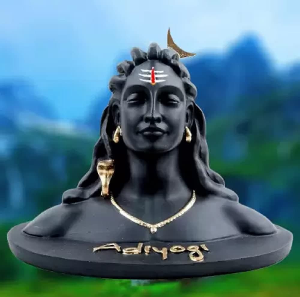 Navyaksh Handcrafted Adiyogi Shiva God Idols Statue for car Dashboard Decorative Showpiece (Shiva Idol 01)