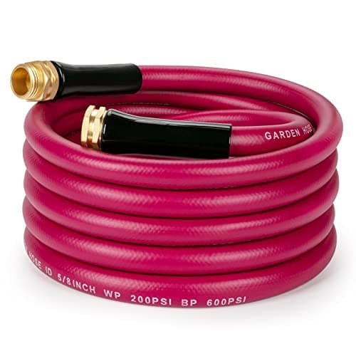 WELLUCK Garden Hose 5/8 in x 25 FT, Heavy Duty Durable Anti Kink Flexible Garden Water Hose for Drinking Water Safe BPA Free, All-weather Lightweight Water Hose for Garden RV Camper Marine