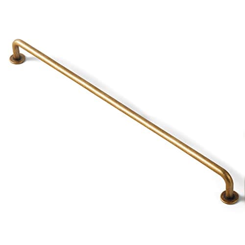 Goo-Ki 6 Pack Antique Brass Cabinet Handle Drawer Pulls, 12.6" c-c Vintage Bronze Retro Brass Appliance Pull Bar Handles Solid Zinc Alloy Kitchen Hardware for Cupboard Furniture