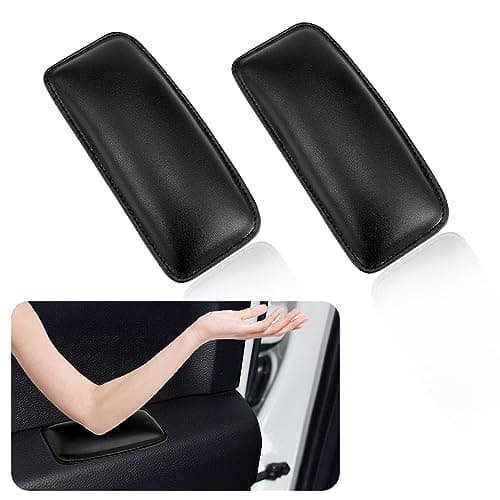 Figpade 2pcs Leather Arm Rest Cover for CarMultiPurpose Car Armrest Cushion for Car Door Armrest PadCar Knee CushionUniversal Car Armrest Cover with Adhesive Provide Relaxation