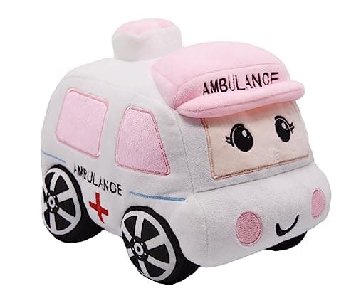 YONLIT Soft Plush Ambulance Stuffed Car Toy Super Cute White Truck Plushie Excellent Gifts for Kids or Birthday Party 106 Inches Ambulance