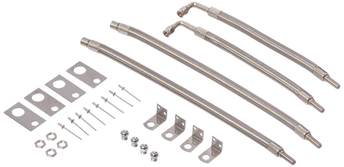 WheelMaster Wheel Masters 8001 AM4 Stainless Steel Hub Mount 4 Hose Kit for 16195 Wheels