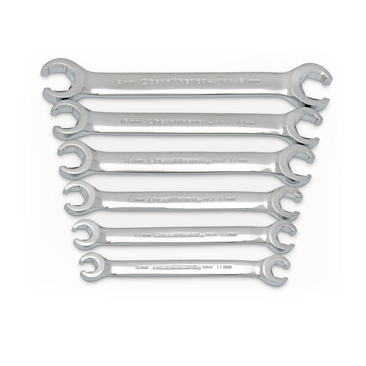 GEARWRENCH 6 Piece Flare Nut Metric Wrench Set | 81906