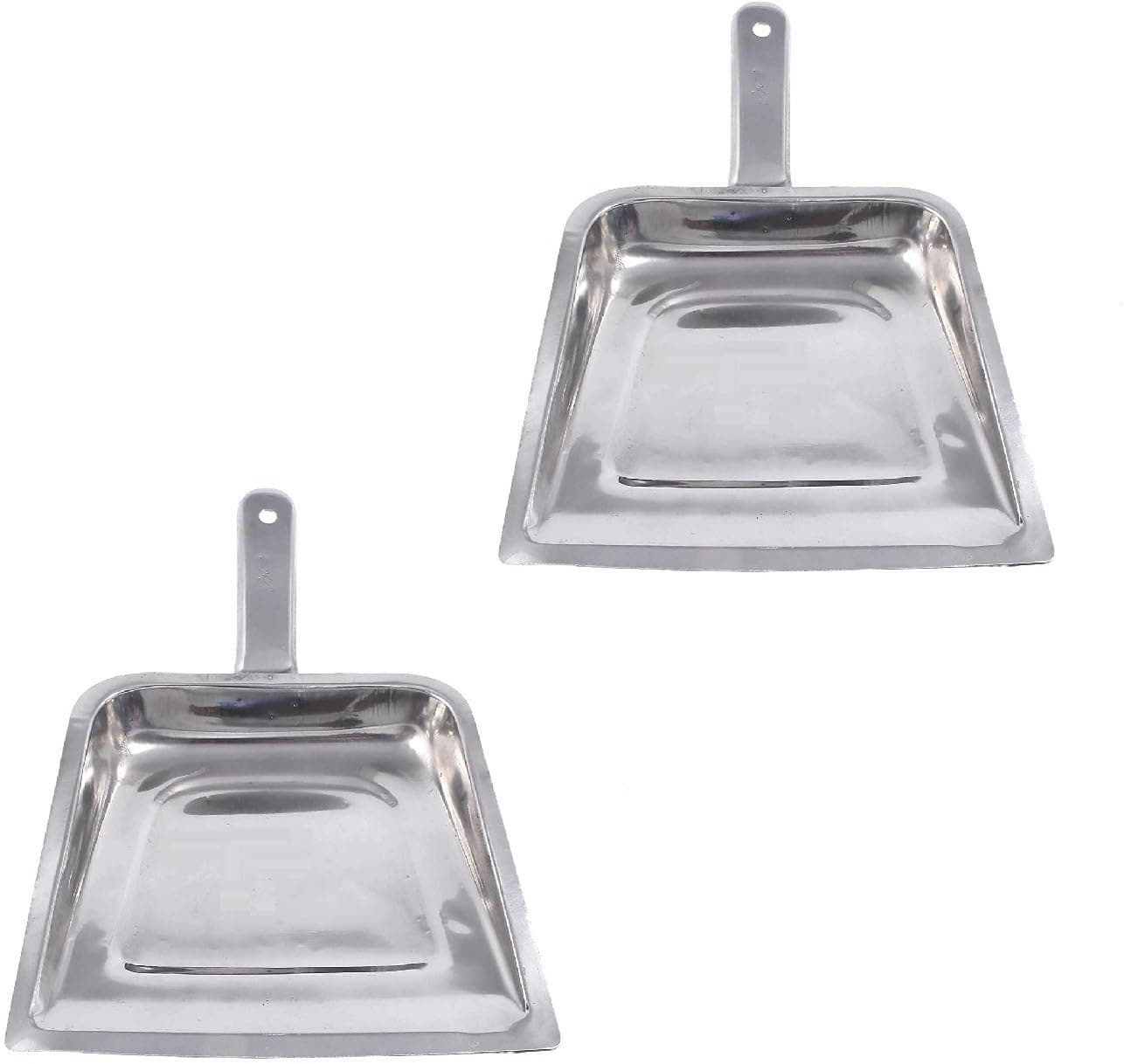 KANDY SHOP Stainless Steel Strong Dustpan Supdi for Home Cleaning Standard Pack of 2 dust pan Set of 2