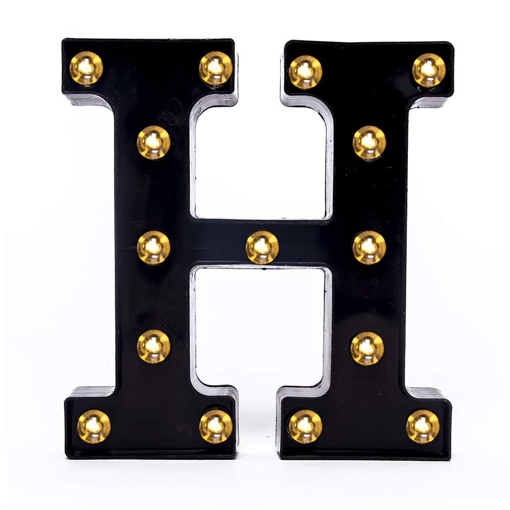 Foaky Black LED Marquee Number Lights Sign Light Up Marquee Number Lights Sign for Night Light Wedding Birthday Party Battery Powered Christmas Lamp Home Bar Decoration