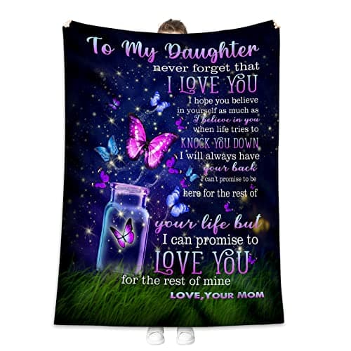 Coolim to My Daughter Gifts from Mom, Gifts for My Daughter Blanket from Mom, Daughter Blankets, Birthday Anniversary Graduation (to My Daughter Gifts from Mom Blanket, 50" x 60")