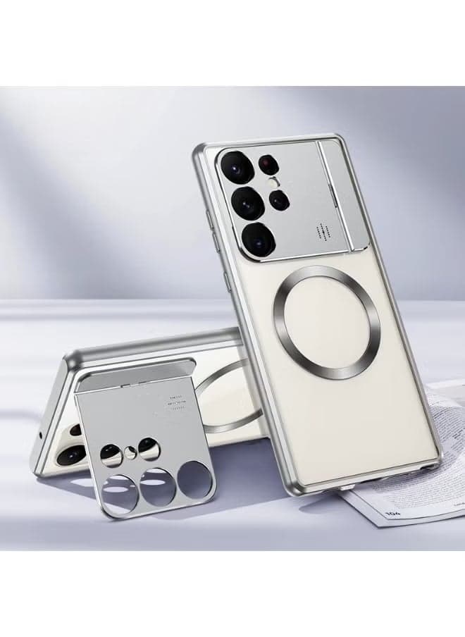 Samsung S23 Ultra Case Magnetic Case with Protection & Yellowing Resistant Compatible with MagSafe Metal Frame Shockproof Ultra Slim Cover