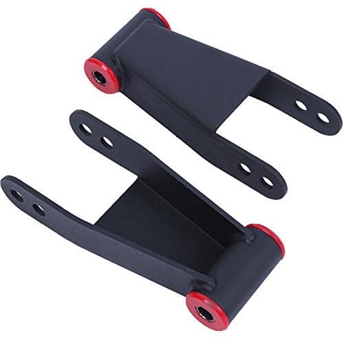 ECOTRIC 23 Lowering Drop Shackles Rear Compatible With 20042014 Ford F150 F150 Rear leveling shackles Adjustable 2 to 3 Leveling kit 2wd Black