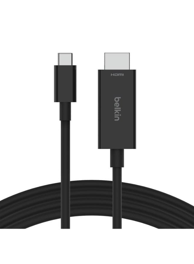 High-Speed Hdmi 2.1 To Usb-C Cable - 8K And 4K - Hdmi To Type C - Supports Hdr, Hbr3, Dsc, Hdcp 2.2 Ideal For Chromebook, Macbook, Ipad Pro And Other Usb-C Devices Black