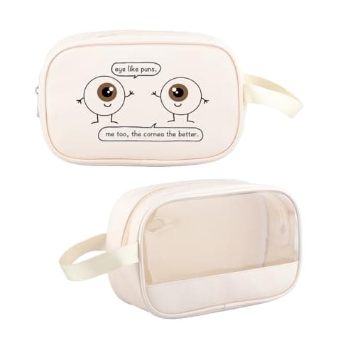 G2TUP Eye Doctor Gift Eye Like Puns Makeup Bag Optometrist Ophthalmologist Cosmetic Bag Optician Gift Optometry Zipper Travel Bag Eye Like Puns TM