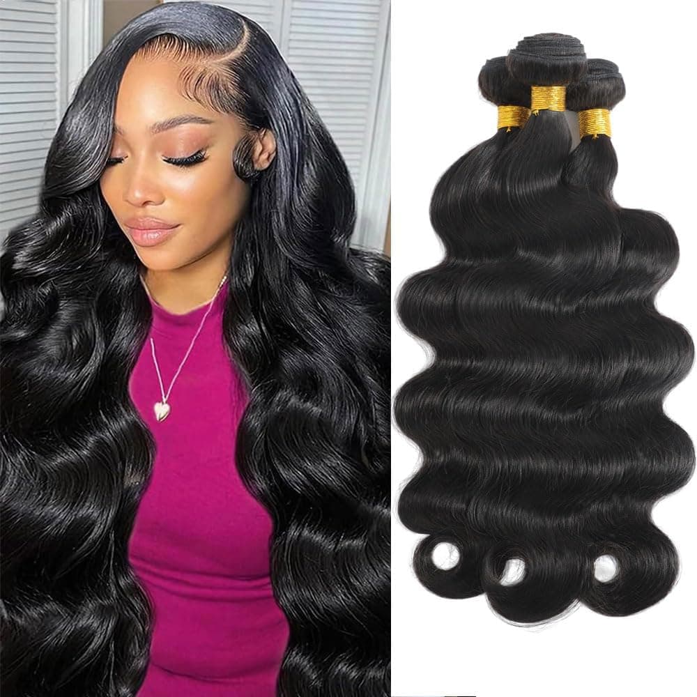 Body Wave Hair 3 Bundles Brazilian Remy Virgin Human Hair Weave Bundles 12A 100 Unprocessed Body Wave Human Hair Extensions Natural Color 16 18 20