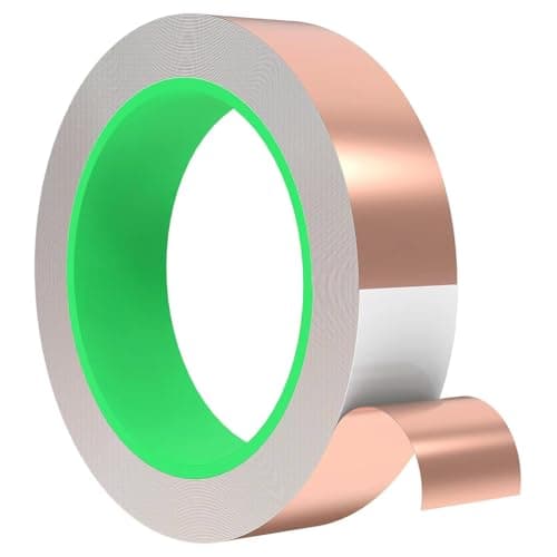 HASTHIP® Copper Foil Tape Roll, Masking Tape for Wrapping & Ainsulating Wire, Cuttable Self-Adhesive Conductive Tape - High Temperature Resistant Electromagnetic Shielding Copper Tape (2CMx20M)