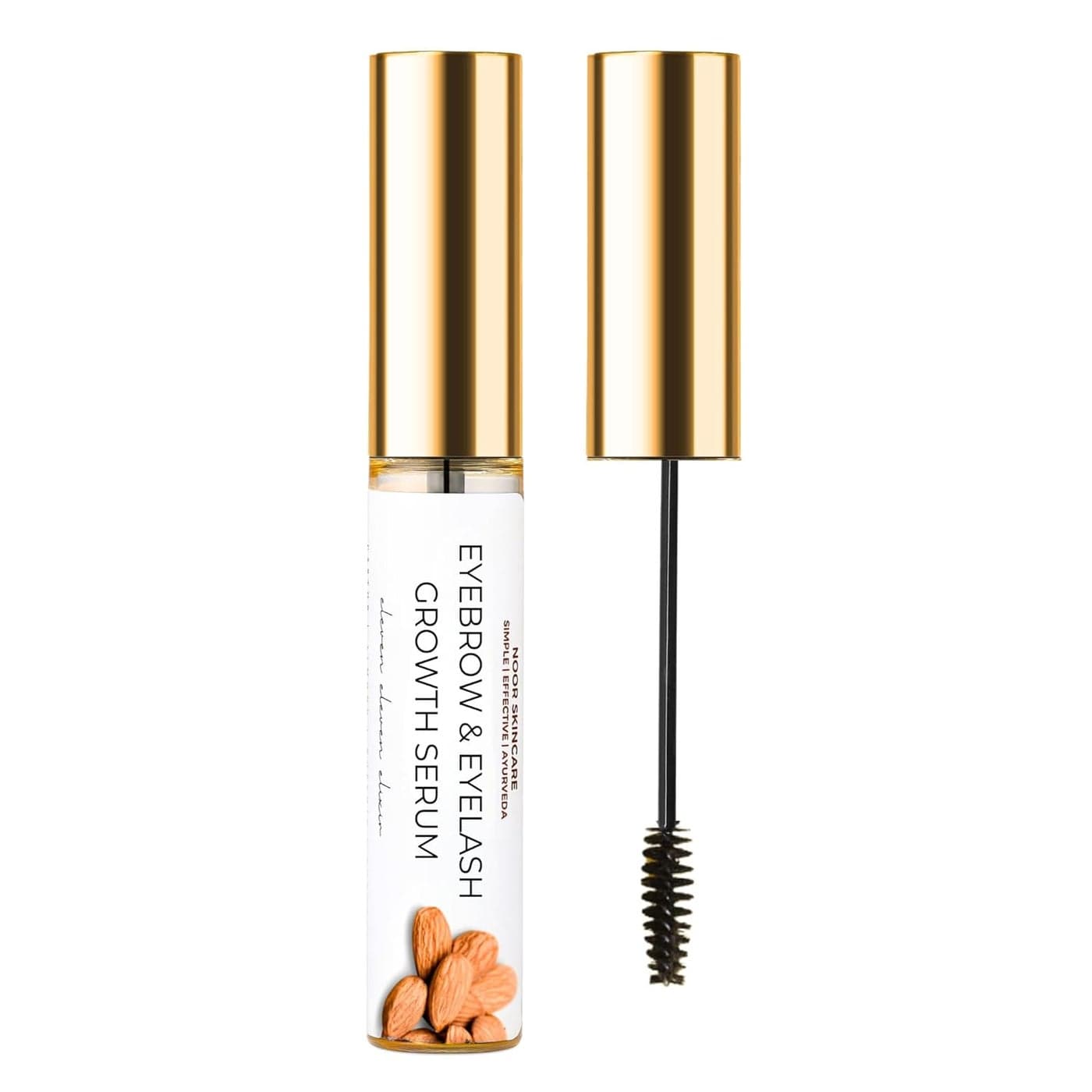 Noor Skincare Eyebrow Eyelash Growth SerumOil Organic Brow Lash Boosting Enhancer for Thick Eyebrows and Eyelashes has Castor oil for Volume comes with Applicator 5 ml