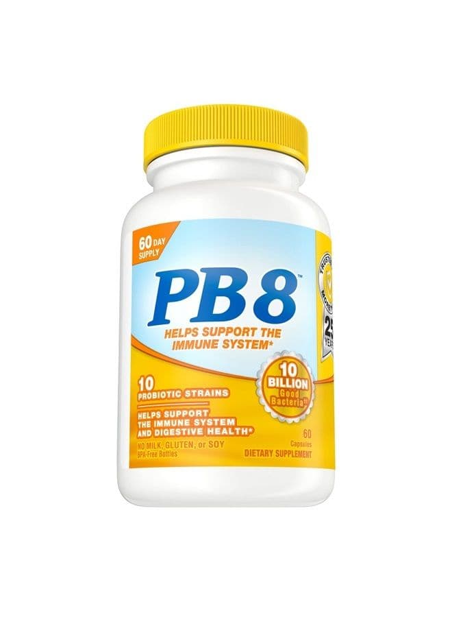 PB 8 Probiotic Immune System and Digestive Support* Dietary Supplement, 60 Count