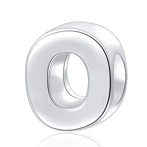 Alphabet Charms Authentic 925 Sterling Silver Letter Initial A-z Alphabet Beads for Christmas Mothers Gifts (O)