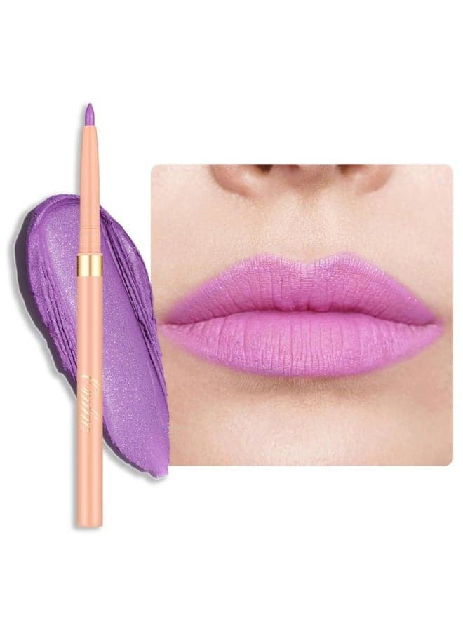 OULAC Matte Purple Lip Liner, Waterproof Lip Liner Lasts 24 Hours +, Stain Proof, Highly Pigmented, Soft, Lip Contour, Vegan (09) Sweet Taro
