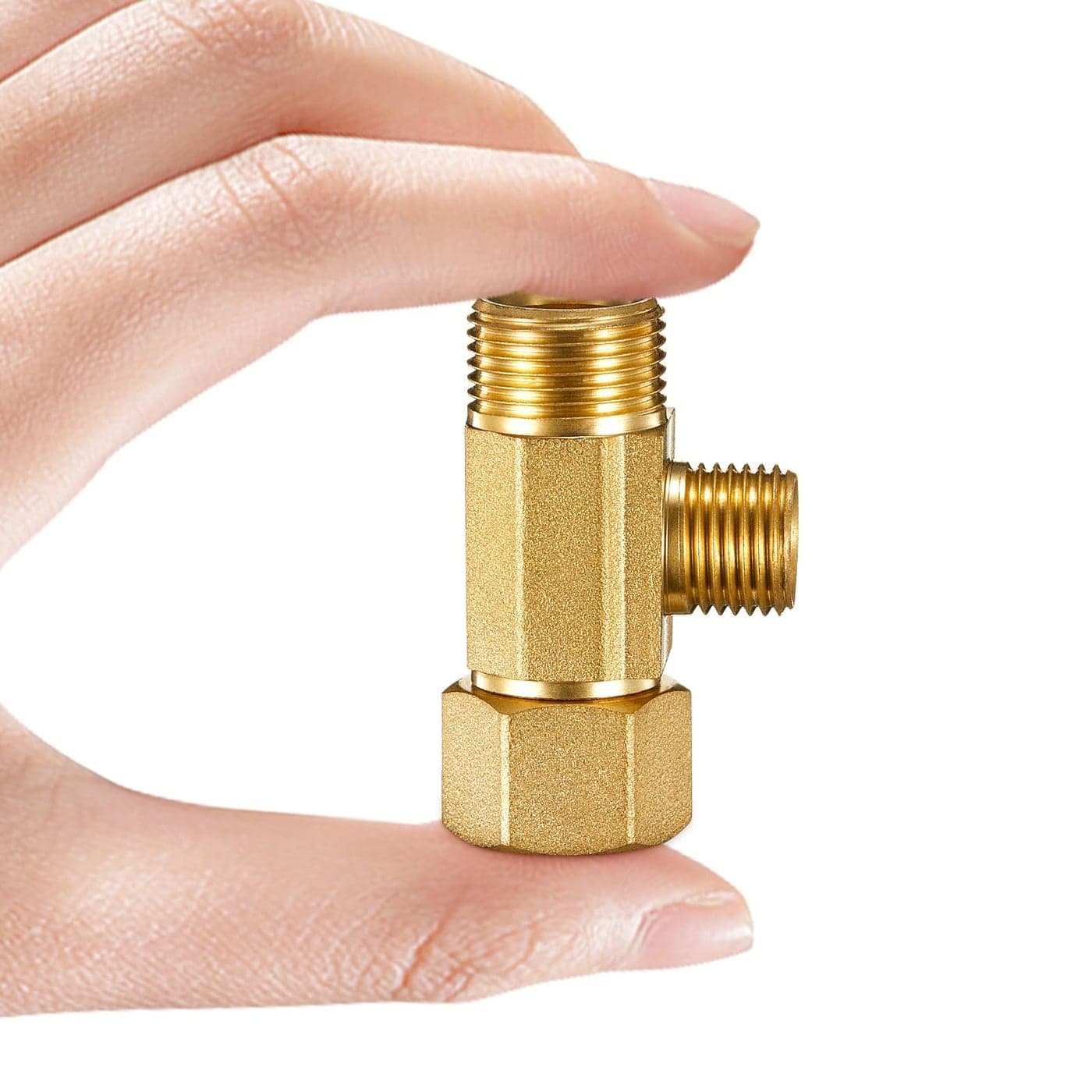 Brass Water Line Adapter Splitter for Refrigerator Ice Maker Fridge Supply Line Tee Valve with 14 Compression Fitting143838 1 PCS